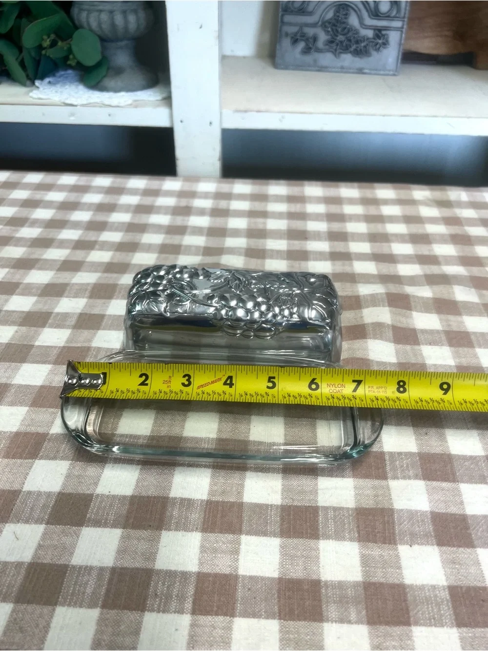 Butter dish Arthur court aluminum and glass decor kitchen storage